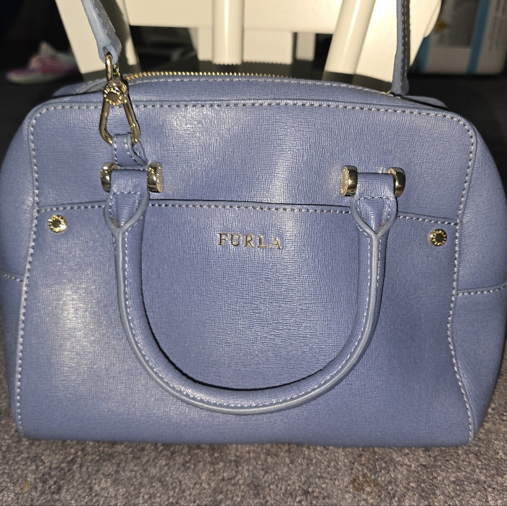 Furla Margo Elena Textured Leather Satchel